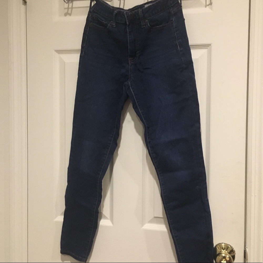 dark blue high wasted jeggings